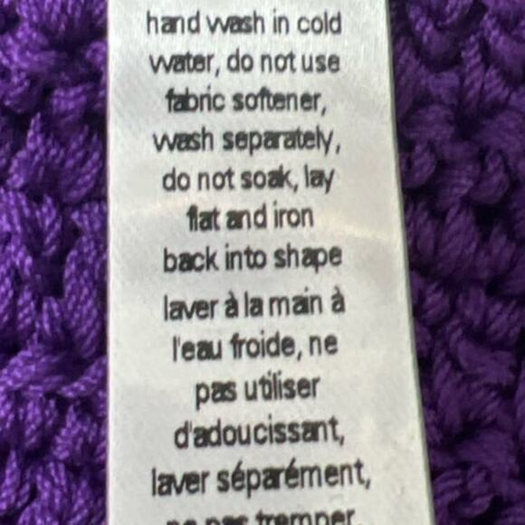 Forte Forte Women's Purple Crochet Knit Self Tie Top (US 6-M) NWT Boho Festival - Picture 9 of 9